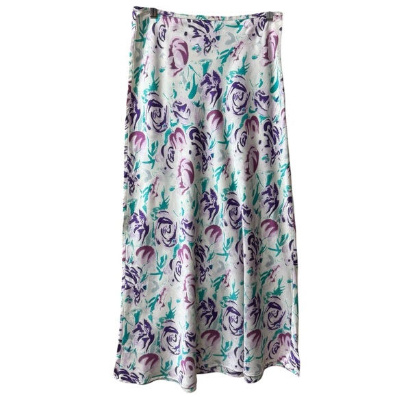 RIXO Dresses & Skirts - Rixo Kelly Floral Midi Skirt Size S Silk Blend A-Line Fairy Romantic Preppy